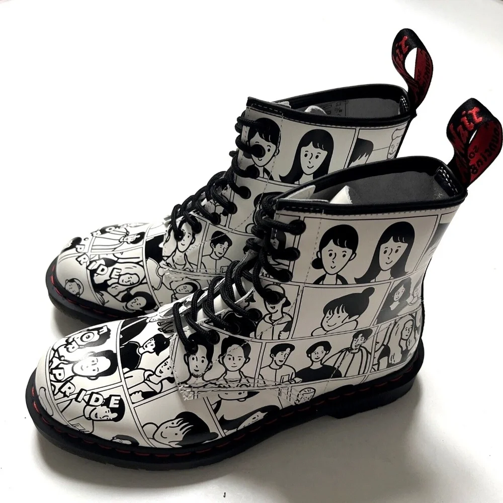 Dr Martens 1460 Pride Fuyuki Kanai Boots Mens 9 Womens 10 Manga 31287009 NWOB